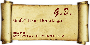 Gröller Dorottya névjegykártya
